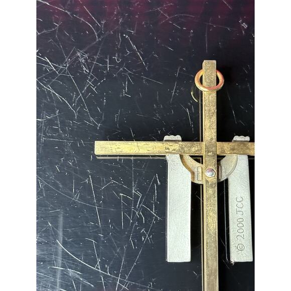 JCC Hanging Pewter and Sterling Cross - with Silver Vestment - Made in 2000 - Picture 9 of 11